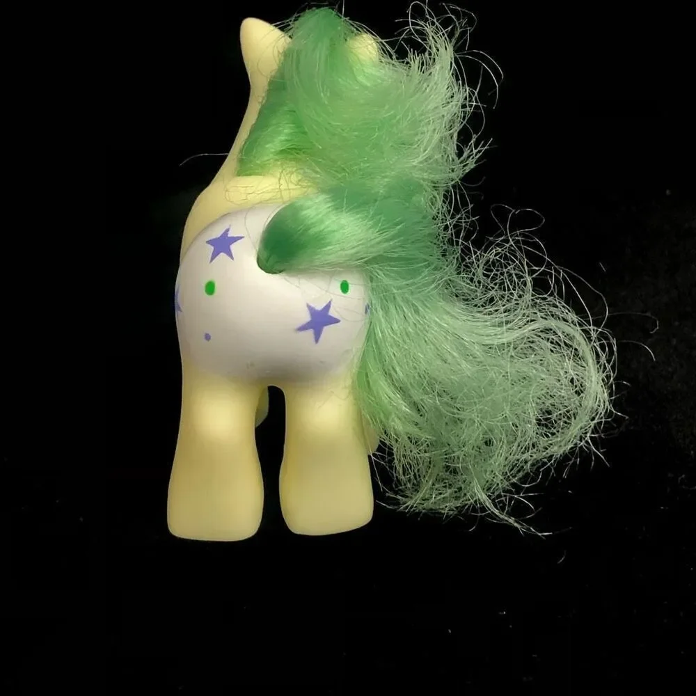 little pony baby pale yellow green hair action figure pony collectible 2.5 inch